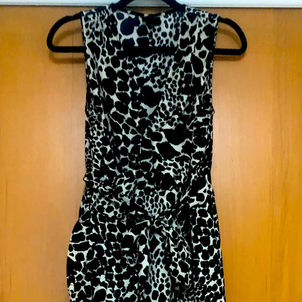 Ruffle Wrap Animal Print Dress